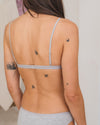 BASERANGE Mississippi Bra Narrow Collection Bamboo Fiber Bamboo Cotton Soft Underwear France BAS-BRMI-BA-SU25-Grey Melange